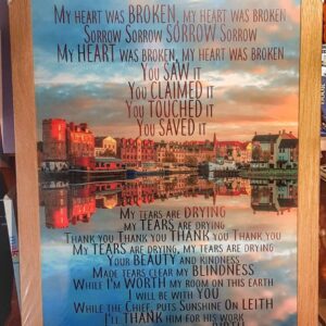"Sunshine On Leith" Version 2 - Proclaimers - Framed Lyrics Wall Art Design