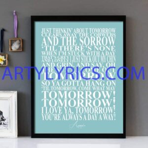 "Annie's Song" Annie - Framed Lyrics Wall Art Design