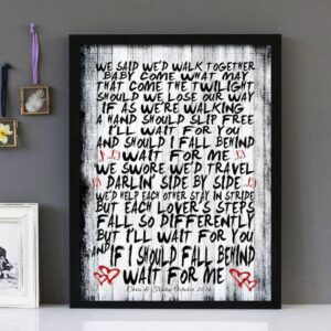 "If I Should Fall Behind" - Bruce Springsteen - Framed Lyrics Wall Art Design