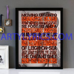 "Sheriff Fatman" Carter Usm - Framed Lyrics Wall Art Design