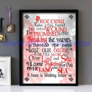 Proterra - Framed Lyrics Wall Art Design