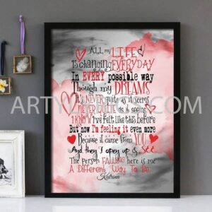 "Dreams" - The Cranberries - Framed Lyrics Wall Art Design