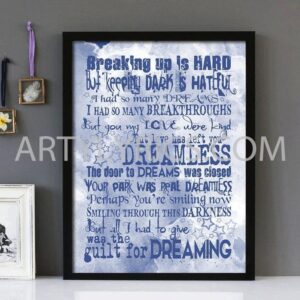 "Time" - David Bowie - Framed Lyrics Wall Art Design