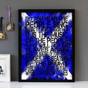"Do You Hear The People Sing" Les Miserables - Framed Lyrics Wall Art Design