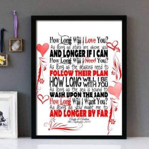 "How Long "- Ellie Goulding - Framed Lyrics Wall Art Design