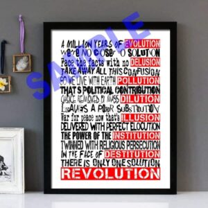 "Freethinker" By Ferocious Dog - Framed Lyrics Design
