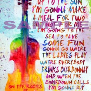 "On The Rocks" By Ferocious Dog - Framed Lyrics Design