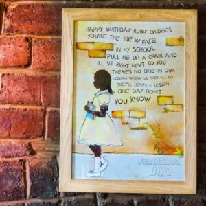 "Ruby Bridges" By Ferocious Dog - Framed Lyrics Design
