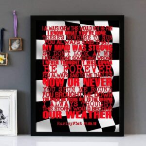 "Weather" Fire Fences - Framed Lyrics Wall Art