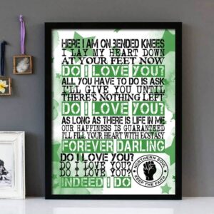 "Do I Love You " - Frank Wilson - Framed Lyrics Wall Art Design
