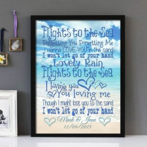 "Flights To The Sea"- Graham Coxon - Framed Lyrics Wall Art Design