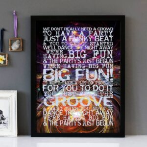 "Big Fun" Inner City - Framed Lyrics Wall Art