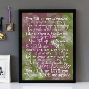 "Annie's Song" John Denver- Framed Lyrics Wall Art