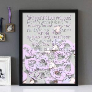 "Late To The Party"- Kacey Musgraves - Framed Lyrics Wall Art Design