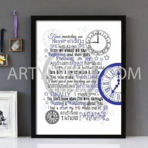 "Finally" - Kings Of Tomorrow - Framed Lyrics Wall Art Design