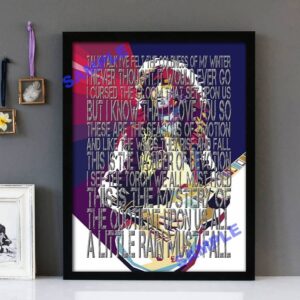 "The Rain Song" Led Zeppelin - Framed Lyrics Wall Art Design