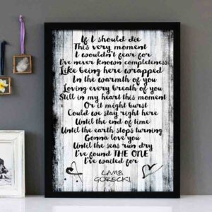 "Gorecki" - Lamb - Framed Lyrics Wall Art Design