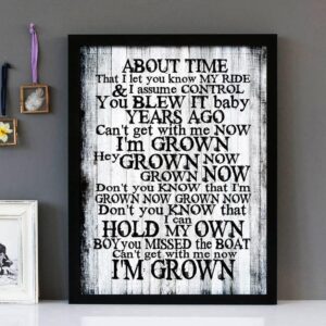 "Grown" Little Mix - Framed Lyrics Wall Art