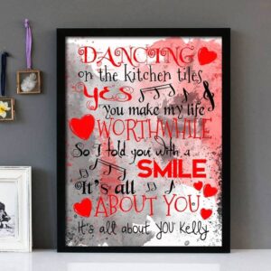 "It's All About You"- Mcfly - Framed Lyrics Wall Art Design