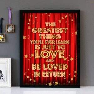 "Nature Boy"- Moulin Rouge - Framed Lyrics Wall Art Design