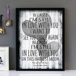 "Harvest Moon" - Neil Young - Framed Lyrics Wall Art Design