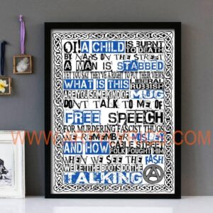 "Let The Boots Do The Talking" - Oi Polloi - Framed Lyrics Wall Art Design
