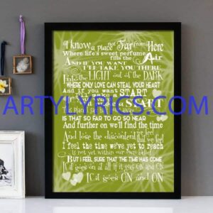 "Country" Paul Weller - Framed Lyrics Wall Art Design