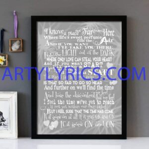 "Country" (Version 2) Paul Weller - Framed Lyrics Wall Art Design
