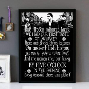 "The Body Of An American"- Pouges - Framed Lyrics Wall Art Design