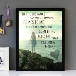 "Going Home" - Runrig - Framed Lyrics Wall Art Design Version 2