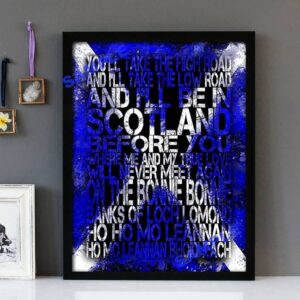 "Loch Lomond" - Runrig - Framed Lyrics Wall Art Design