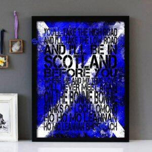 "Loch Lomond (Version 2)" Runrig - Framed Lyrics Wall Art Design