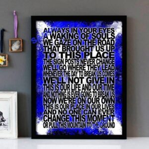 "The Greatest Flame (Version 2)" Runrig - Framed Lyrics Wall Art Design