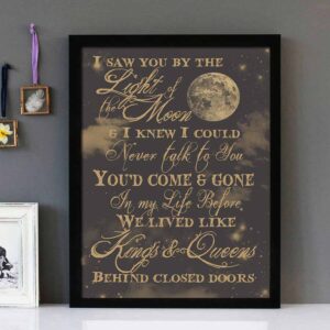 "Light Of The Moon" - Rob Hurley - Framed Lyrics Wall Art Design