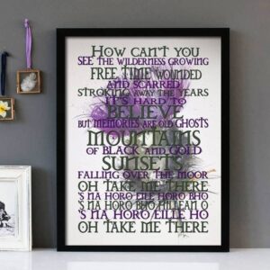 "Skye" - Runrig - Framed Lyrics Wall Art Design