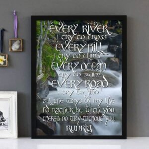 "Every River"- Runrig - Framed Lyrics Wall Art Design Version 7