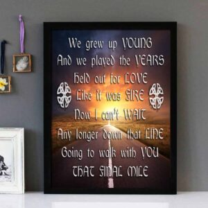 "That Final Mile" - Runrig - Framed Lyrics Wall Art Design Version 2