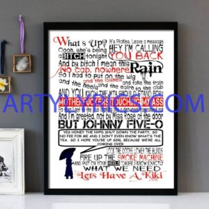 "Let's Have A Kiki" Scissor Sisters - Framed Lyrics Wall Art Design