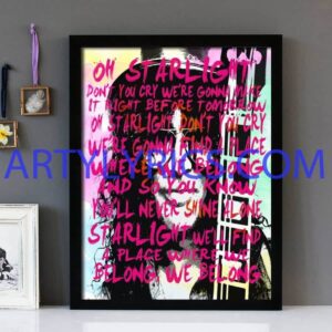 "Starlight" Slash - Framed Lyrics Wall Art Design