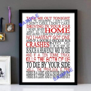 "There Is A Light" The Smiths - Framed Lyrics Wall Art Design