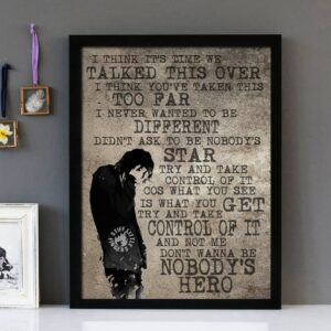 "Nobodys Hero" Stiff Little Fingers - Framed Lyrics Wall Art