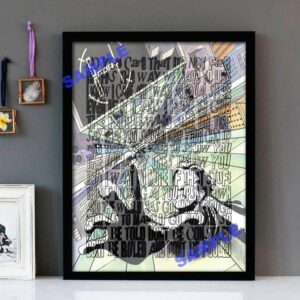 "Silver Lining" Stiff Little Fingers - Framed Lyrics Wall Art Design