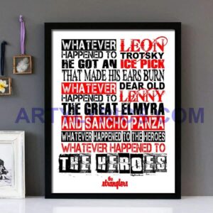 Customised Lyrics Wall Art Design