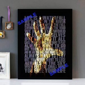"Aerials" System Of A Down - Framed Lyrics Wall Art Design