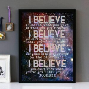 "Affirmation"- Savage Garden - Framed Lyrics Wall Art Design