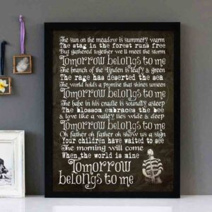 "Tomorrow Belongs To Me" - The Sensational Alex Harvey Band - Framed Lyrics Wall Art Design