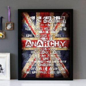 "Anarchy" Sex Pistols - Framed Lyrics Wall Art