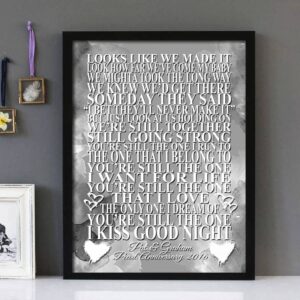 "You're Still The One"- Shania Twain - Framed Lyrics Wall Art Design