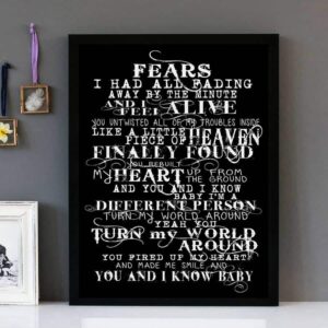 "Lola's Theme" - Shapeshifters - Framed Lyrics Wall Art Design