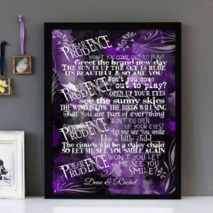 "Dear Prudence" - Siouxsie & The Banshees - Framed Lyrics Wall Art Design